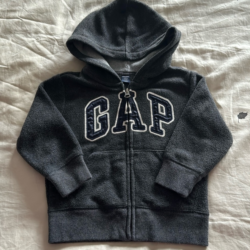 GAP Toddler Vintage Fleece Zip Up Hoodie - size 18-24 months